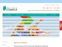Tablet Screenshot of bienetreadomicile.fr